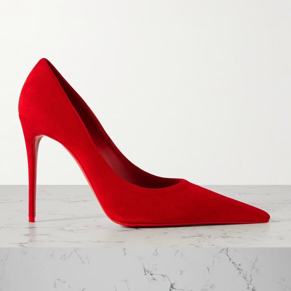 Kate Louboutin 8mm Christian Louboutin KATE MAX 100 Suede Pointed - Main Image